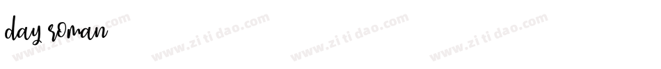day roman字体转换